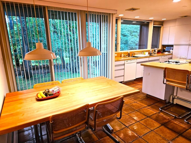 5 Sophia St, Monsey, NY 10952 - dining space featuring dark tile patterned flooring and recessed lighting