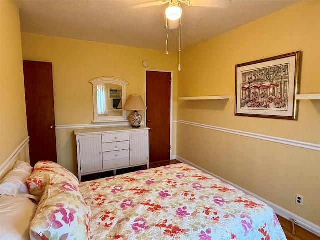 59-47 69th Ln Unit A, Maspeth, NY 11378 - bedroom featuring ceiling fan and wood finished floors