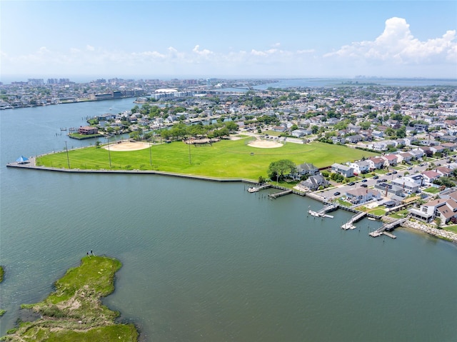 248 Delaware Ave, Island Park, NY 11558 - aerial perspective of suburban area featuring a large body of water