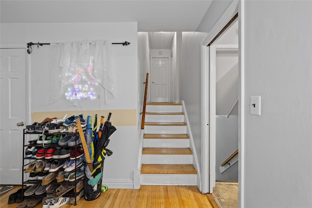 8 Valley View Ter, Suffern, NY 10901 - stairway featuring wood finished floors and attic access