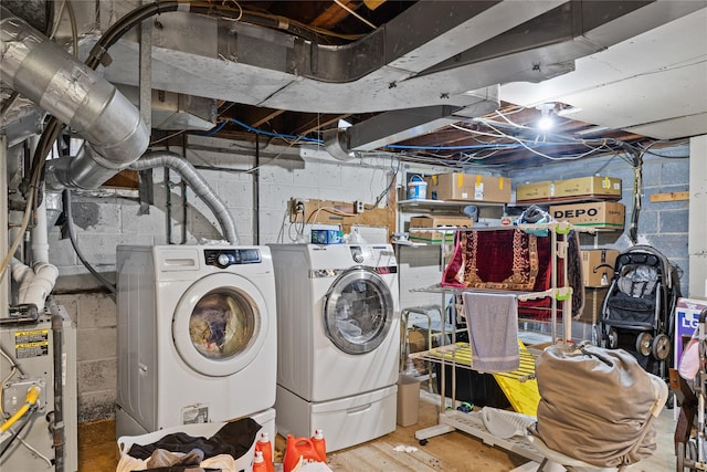 8 Valley View Ter, Suffern, NY 10901 - unfinished below grade area with independent washer and dryer and a heating unit