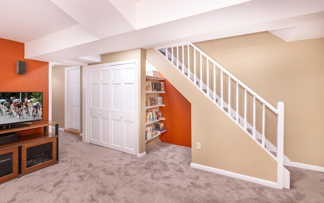 34 Summit Ter, Dobbs Ferry, NY 10522 - staircase featuring carpet and baseboards