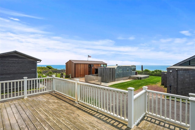 100 Deforest Rd Unit 701, Montauk, NY 11954 - deck featuring a water view