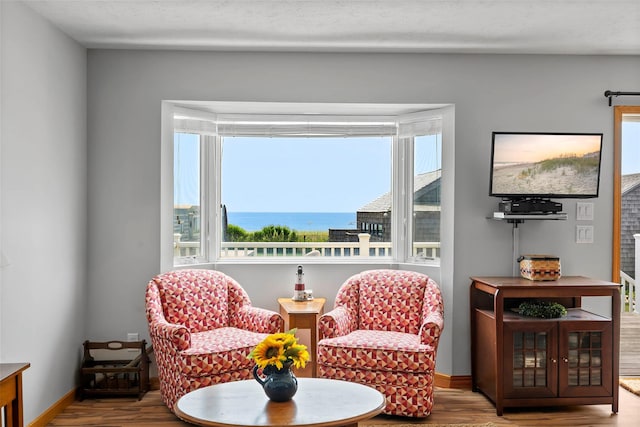 100 Deforest Rd Unit 701, Montauk, NY 11954 - sitting room featuring wood finished floors and baseboards