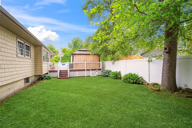 1 Angelica Ct, West Babylon, NY 11704 - fenced backyard featuring a wooden deck