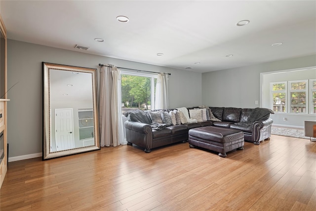 22 Pomper Dr, East Northport, NY 11731 - living room featuring light wood finished floors and recessed lighting