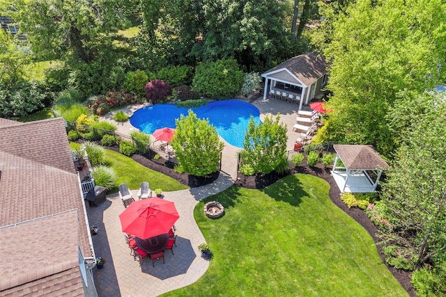 16 Dyke Rd, Setauket, NY 11733 - aerial view of a pool