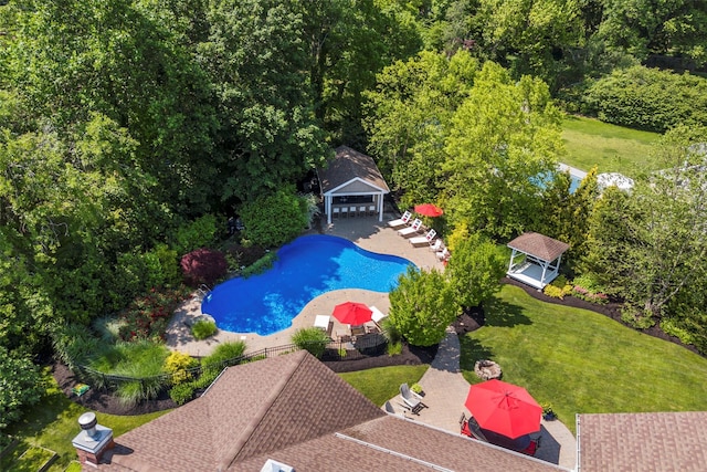 16 Dyke Rd, Setauket, NY 11733 - bird's eye view of a pool area
