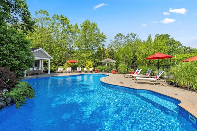 16 Dyke Rd, Setauket, NY 11733 - view of swimming pool featuring a patio and view of scattered trees