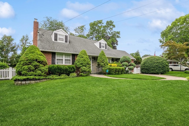 76 Roebling Pl E, Northport, NY 11731 - cape cod house with roof with shingles, brick siding, and a chimney