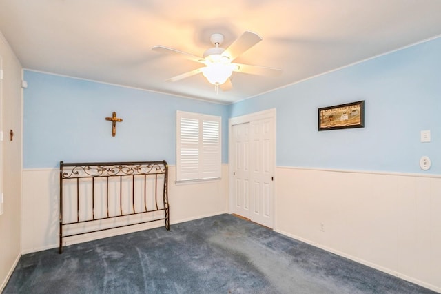 76 Roebling Pl E, Northport, NY 11731 - empty room with ceiling fan and carpet floors