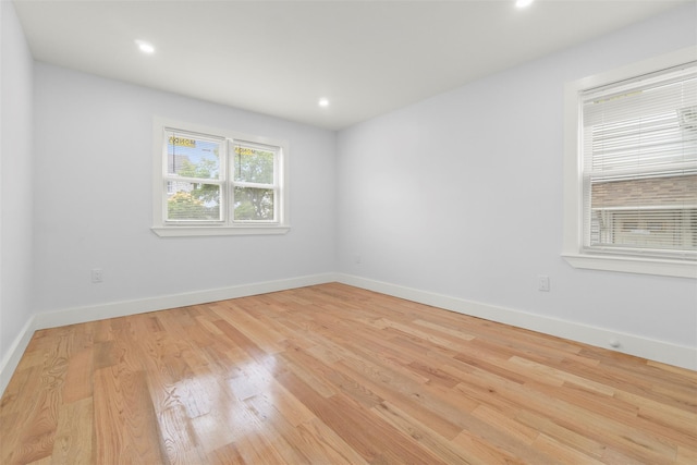 22019 135th Ave, Addisleigh Park, NY 11413 - spare room featuring light wood-style floors and recessed lighting