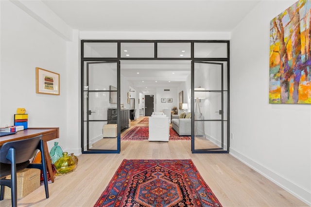 100 Pondfield Rd Unit 2B, Bronxville, NY 10708 - office area featuring wood finished floors and french doors