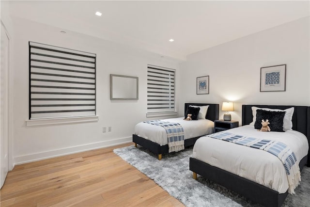 100 Pondfield Rd Unit 2B, Bronxville, NY 10708 - bedroom with light wood-style flooring and recessed lighting