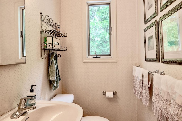 14 Pine Dr, Woodbury, NY 11797 - bathroom featuring a sink and toilet