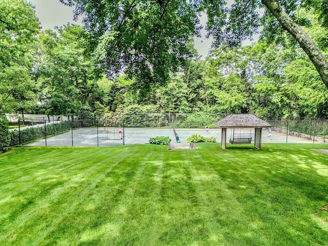 14 Pine Dr, Woodbury, NY 11797 - view of yard featuring a tennis court
