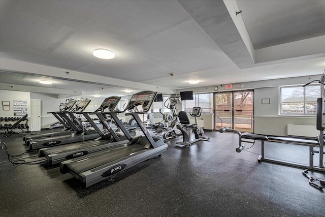 66 Crisfield St Unit 2B, Yonkers, NY 10710 - exercise room with healthy amount of natural light