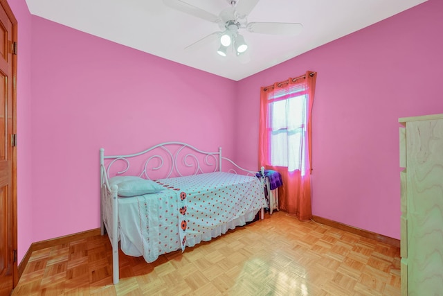 42 S Montague St, Valley Stream, NY 11580 - bedroom featuring baseboards and a ceiling fan