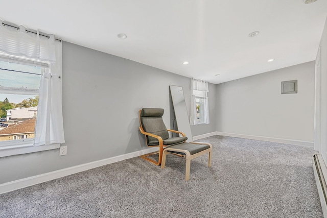 42 S Montague St, Valley Stream, NY 11580 - living area featuring carpet and recessed lighting
