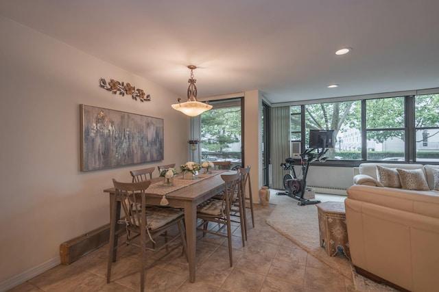 166-35 9th Ave Unit 2C, Beechhurst, NY 11357 - dining area with healthy amount of natural light, recessed lighting, and baseboard heating