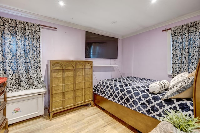 1464 Potter Blvd, Bay Shore, NY 11706 - bedroom featuring ornamental molding and light wood-style floors