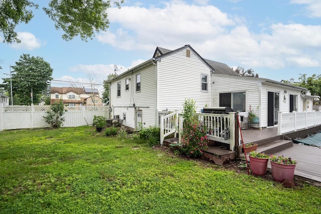 1464 Potter Blvd, Bay Shore, NY 11706 - back of property with a wooden deck