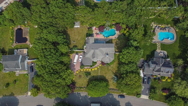 59 Lidge Dr, Farmingville, NY 11738 - aerial overview of property's location with a pool area