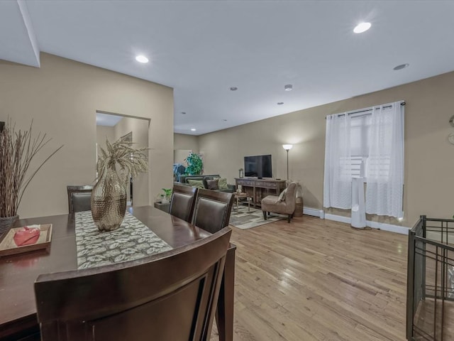 2677 Heath Ave, Bronx, NY 10463 - dining area with wood finished floors and recessed lighting