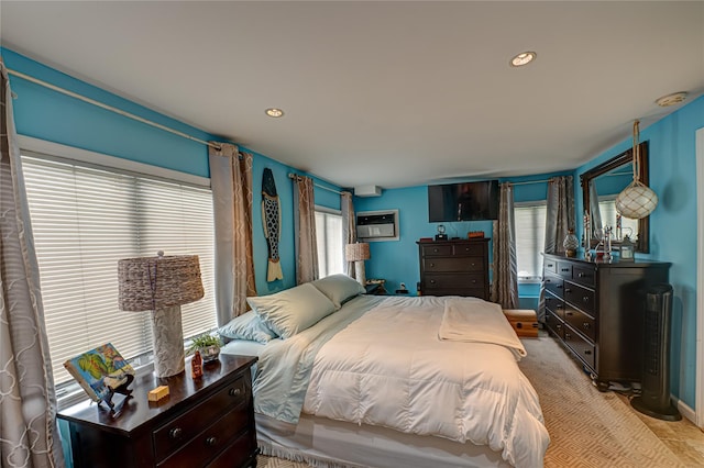 510 S Great Neck Rd, Copiague, NY 11726 - bedroom featuring recessed lighting and a wall mounted AC