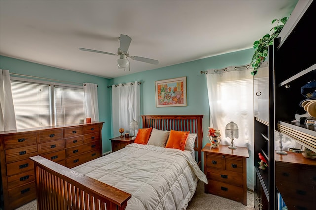 510 S Great Neck Rd, Copiague, NY 11726 - bedroom with carpet floors and a ceiling fan