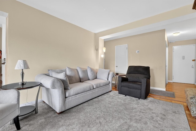 505 Central Ave Unit 408, White Plains, NY 10606 - living area featuring wood finished floors and baseboards