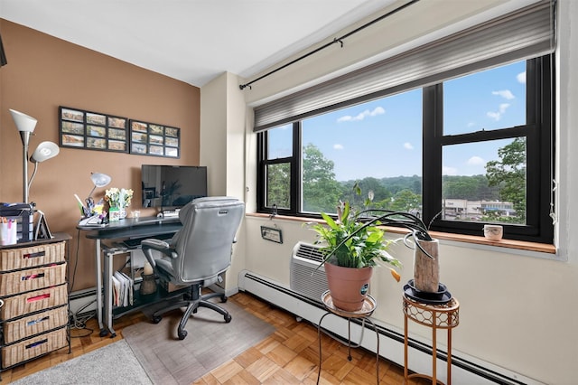 505 Central Ave Unit 408, White Plains, NY 10606 - home office with a baseboard heating unit