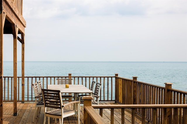22 Creek Rd, Wading River, NY 11792 - wooden deck with a water view