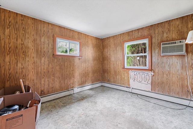 2354 7th St, East Meadow, NY 11554 - spare room featuring wooden walls
