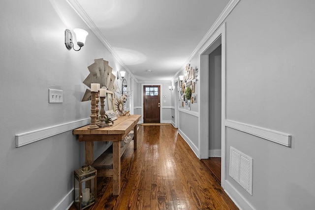 41 River Rd, Nyack, NY 10960 - entrance foyer with ornamental molding and hardwood / wood-style flooring
