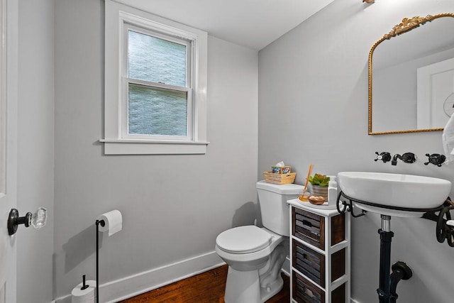 41 River Rd, Nyack, NY 10960 - half bath featuring toilet and wood finished floors