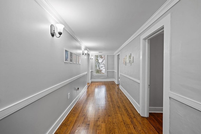41 River Rd, Nyack, NY 10960 - hall featuring ornamental molding and hardwood / wood-style floors