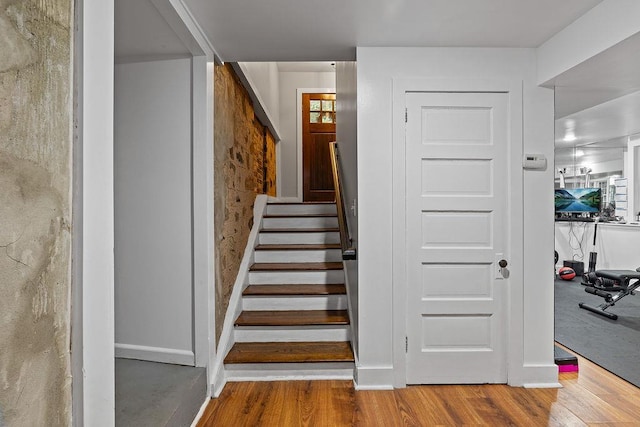 41 River Rd, Nyack, NY 10960 - stairs featuring wood finished floors