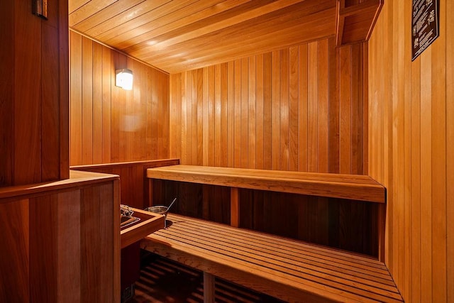 41 River Rd, Nyack, NY 10960 - sauna / steam room featuring wood walls and wooden ceiling
