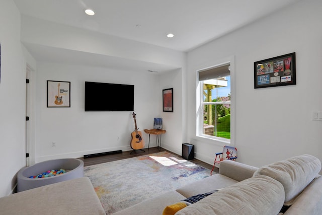 23 Champlain Way, Wappingers Falls, NY 12590 - living area featuring wood finished floors and recessed lighting