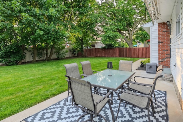2508 Centre Ave, Bellmore, NY 11710 - fenced backyard featuring outdoor dining area and a patio area