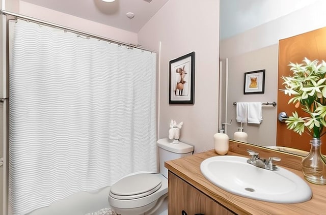 137 Eastbourne Ct Unit A, Ridge, NY 11961 - full bathroom featuring vanity and shower / bath combo with shower curtain