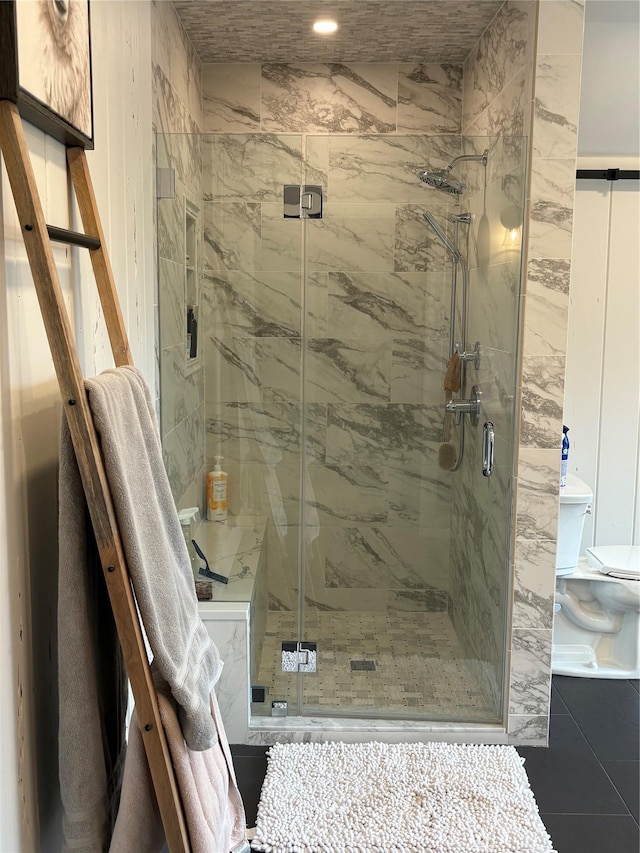84 Highview Ave, Nanuet, NY 10954 - full bathroom with toilet and a marble finish shower