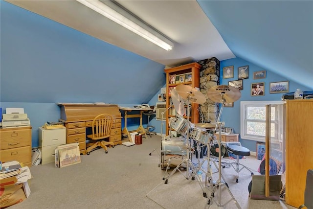 84 Highview Ave, Nanuet, NY 10954 - game room with lofted ceiling and carpet flooring