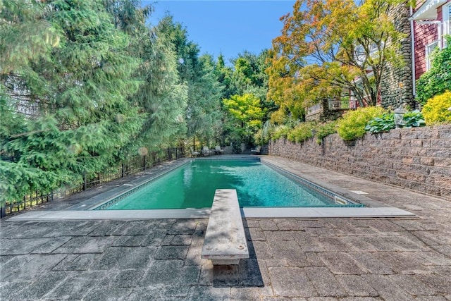 84 Highview Ave, Nanuet, NY 10954 - view of pool featuring a diving board and a patio