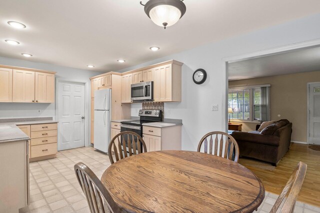 5 Seward Ln, Stony Brook, NY 11790 - dining space featuring light floors and recessed lighting