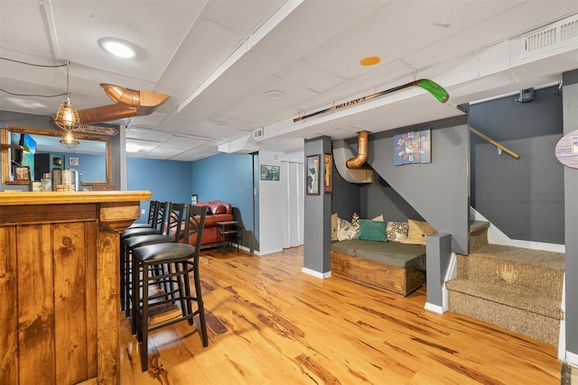 2031 Rte 302, Circleville, NY 10919 - indoor dry bar with light wood-style floors and stairway