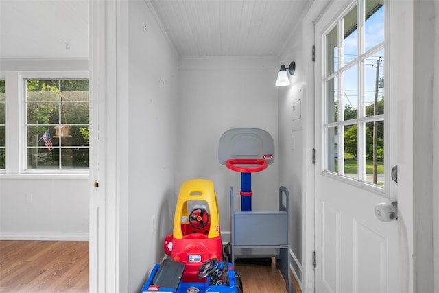 2031 Rte 302, Circleville, NY 10919 - playroom with ornamental molding and wood finished floors