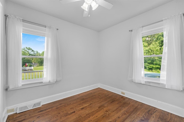 2031 Rte 302, Circleville, NY 10919 - spare room featuring healthy amount of natural light, dark wood-style floors, and ceiling fan