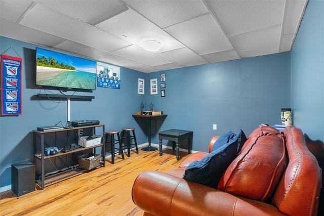 2031 Rte 302, Circleville, NY 10919 - living room with wood finished floors and a paneled ceiling